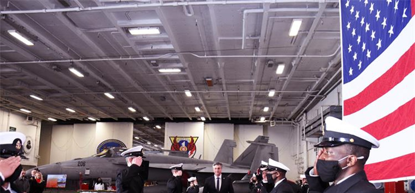 Plenković: Posjet nosača aviona USS Harry S. Truman Splitu dokaz je kvalitete strateških odnosa Hrvatske i SAD-a